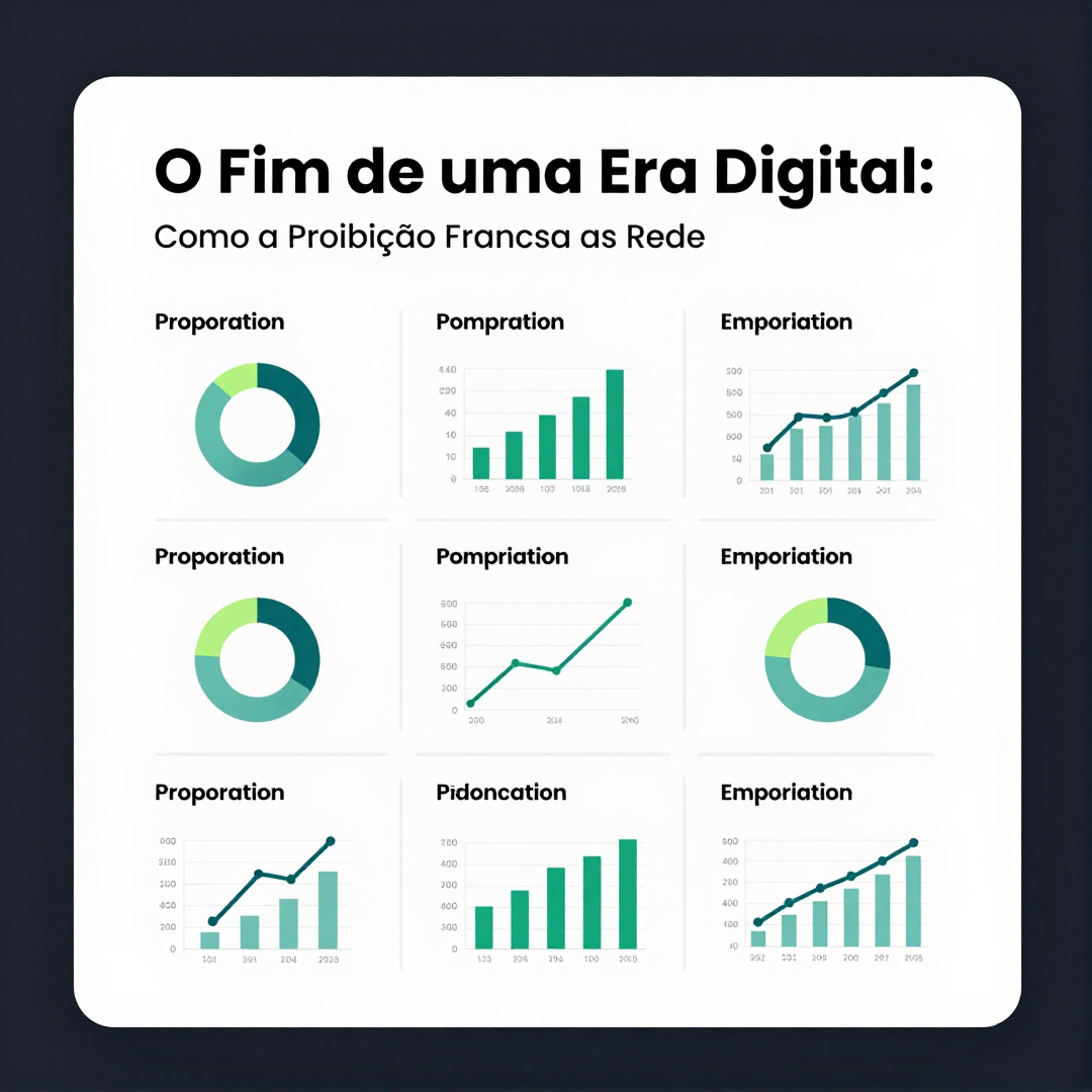 Infográfico - O Fim de uma Era Digital: Como a Proibição Francesa das Redes para Menores de 15 Anos Transforma o Entretenimento e a Cu
