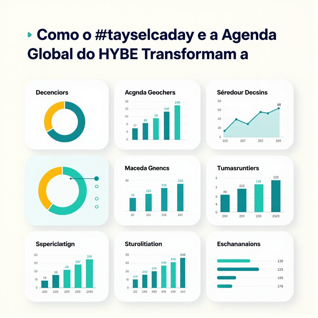 Infográfico - Como o #stayselcaday e a Agenda Global do HYBE Transformam a Cultura Pop Internacional