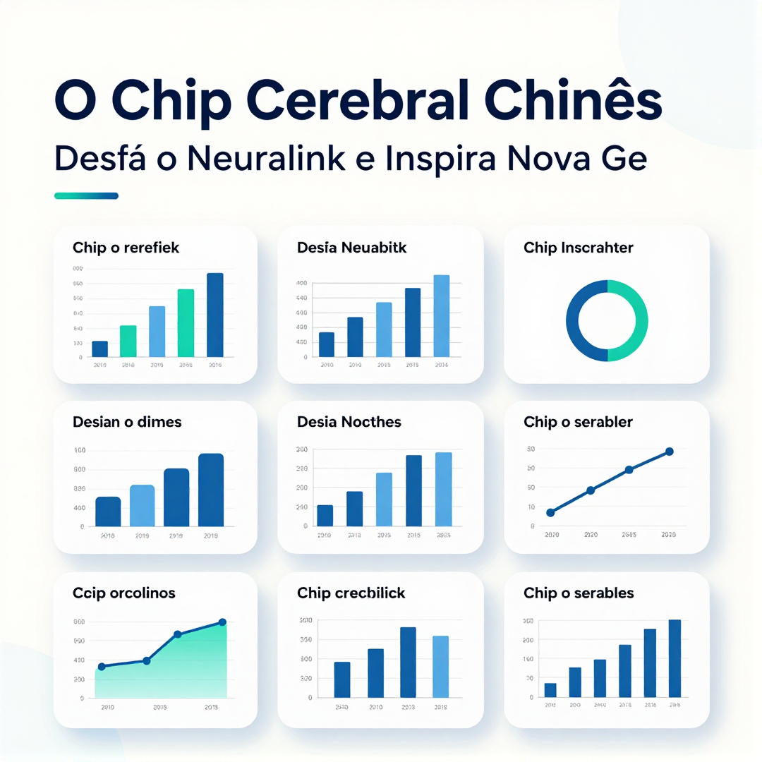 Infográfico - O Chip Cerebral Chinês Desafia o Neuralink e Inspira Nova Geração de Séries de Ficção Científica
