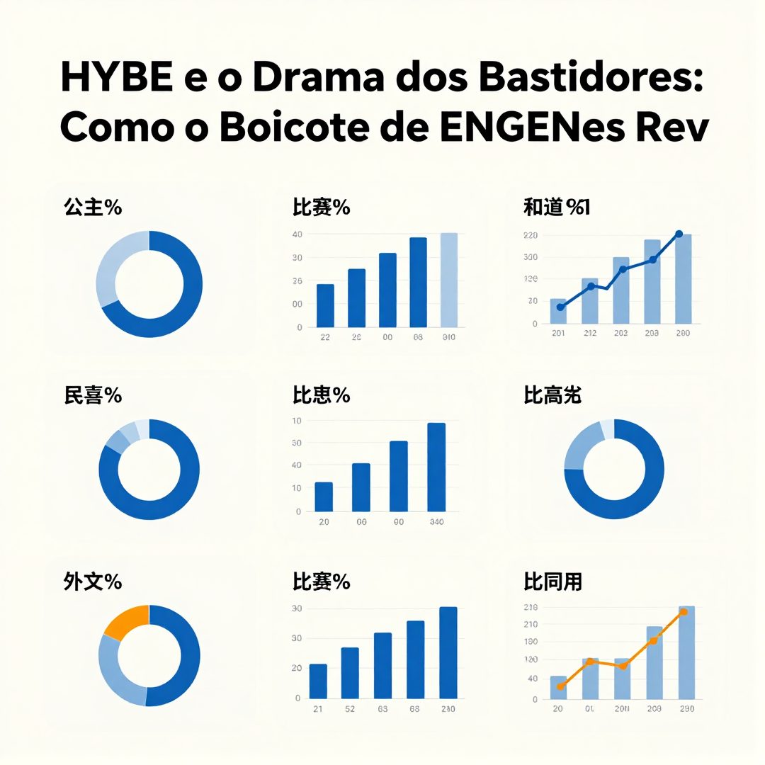 Infográfico - HYBE e o Drama dos Bastidores: Como o Boicote de ENGENEs Revolucionam a Cultura Pop Global