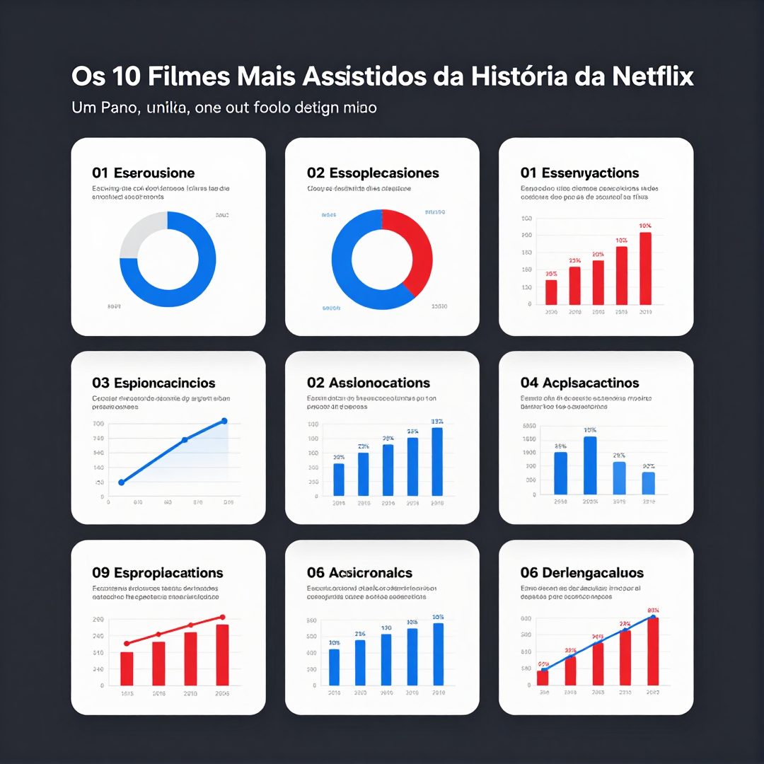 Infográfico - Os 10 Filmes Mais Assistidos da História da Netflix: Um Panorama do Consumo Global de Cinema