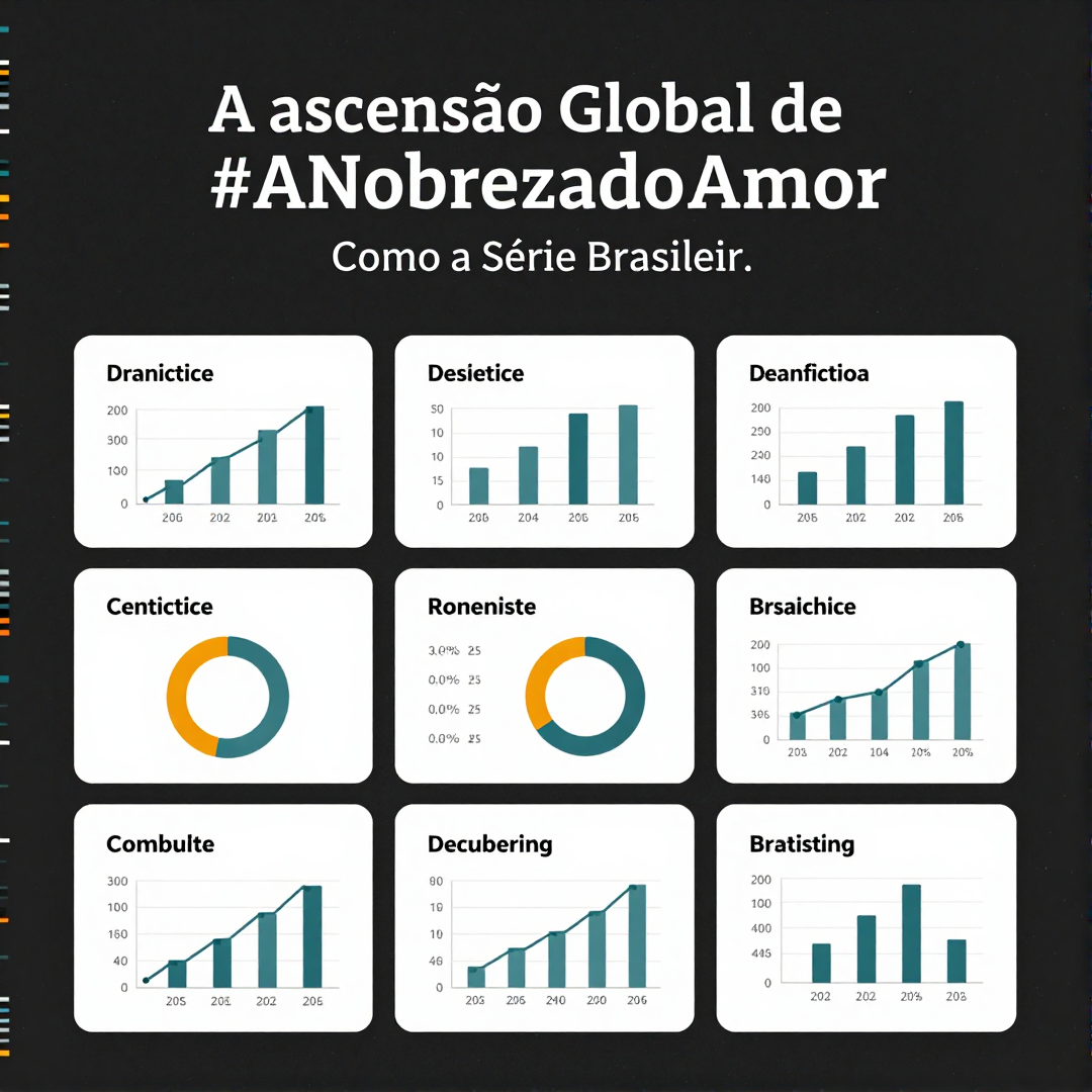 Infográfico - A Ascensão Global de #ANobrezaDoAmor: Como a Série Brasileira Conquistou a Cultura Pop Internacional