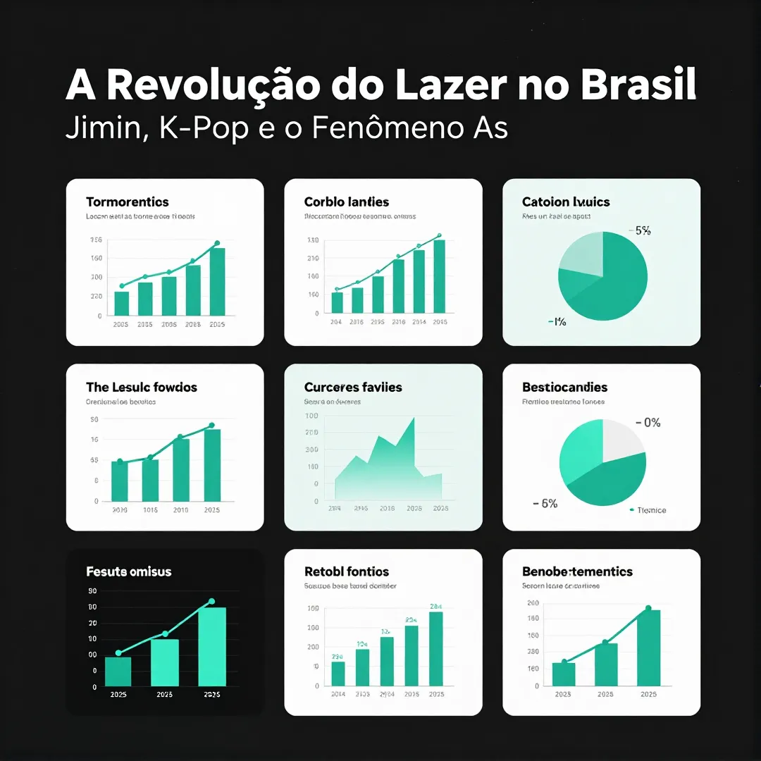 Infográfico - A Revolução do Lazer no Brasil: Jimin, K-Pop e o Fenômeno Asiático Conquistam os Brasileiros