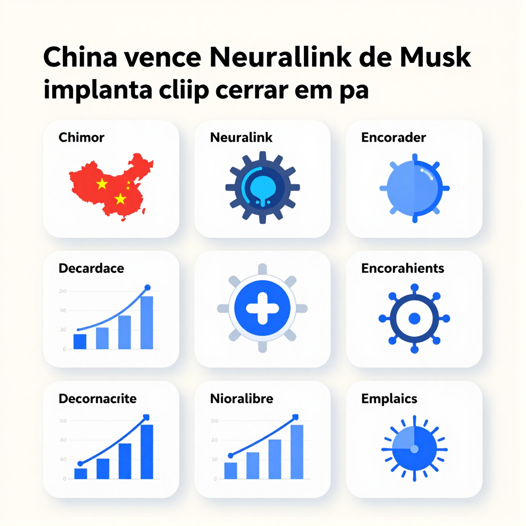 Infográfico - China vence Neuralink de Musk e implanta chip cerebral em paciente pela primeira vez