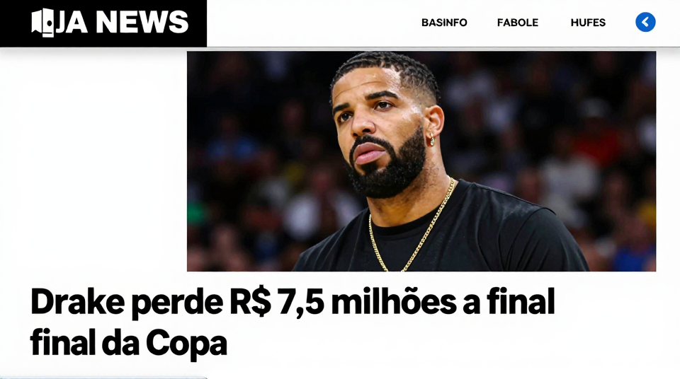 Drake perde R$ 7,5 milhões na final da Copa: como o rapper influenciou a cultura pop em torno do esporte e apostas