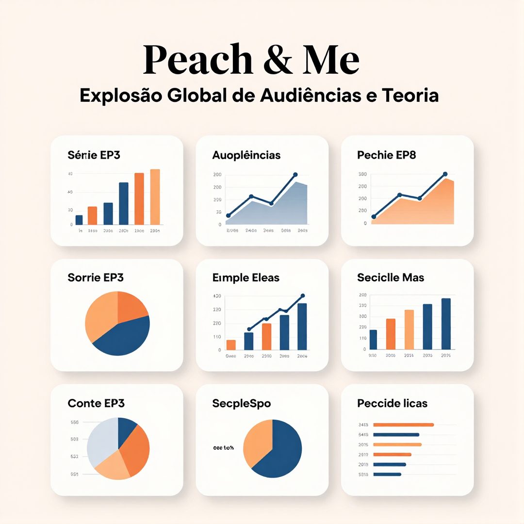 Infográfico - Peach & Me Série EP3: Explosão Global de Audiências e Teorias que Dominam a Internet