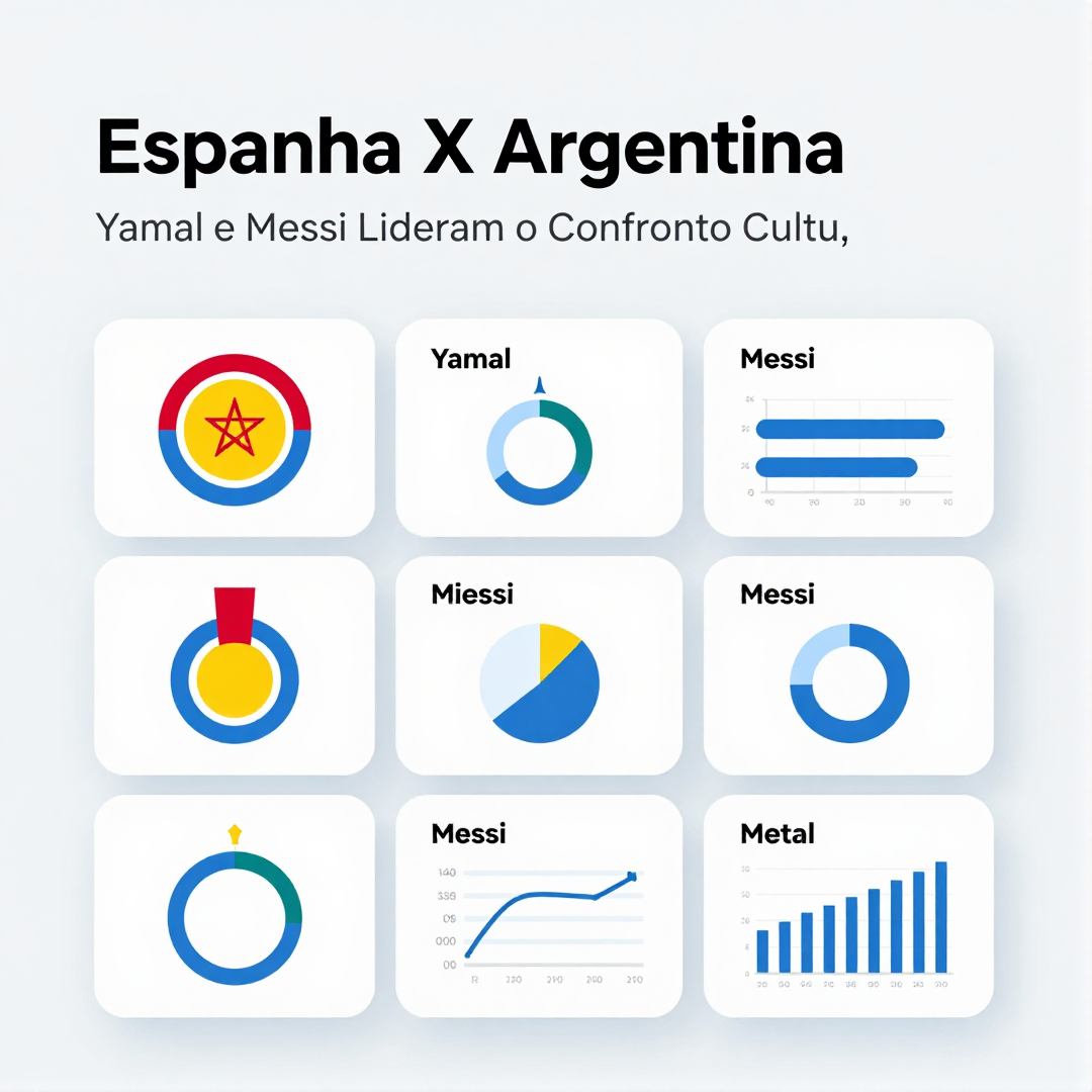 Infográfico - Espanha X Argentina: Yamal e Messi Lideram o Confronto Cultural da Copa do Mundo 2026