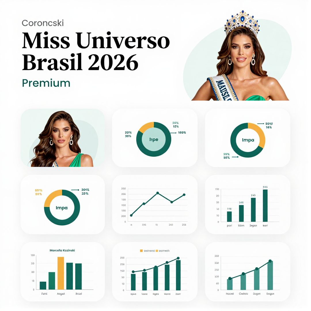 Infográfico - Marcella Kozinski coroada Miss Universo Brasil 2026 e o impacto na cultura pop internacional