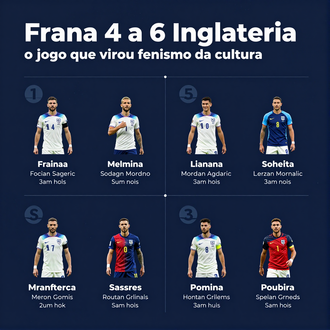 Infográfico - Frana 4 a 6 Inglaterra: o jogo que virou fenmeno da cultura pop e rendeu memes histricos na internet