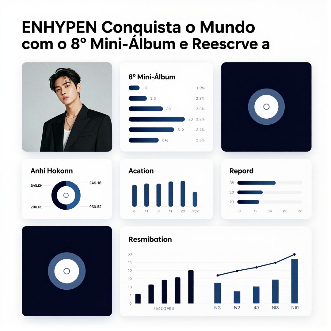 Infográfico - ENHYPEN Conquista o Mundo com o 8º Mini-Álbum e Reescreve a Cultura Pop Internacional