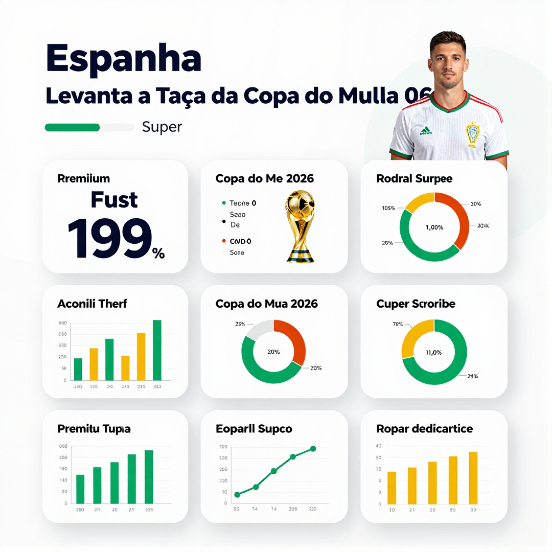 Infográfico - Espanha Levanta a Taça da Copa do Mundo de 2026: Rodri Supera Messi e Ferran Torres Brilha na Final contra a Argentina