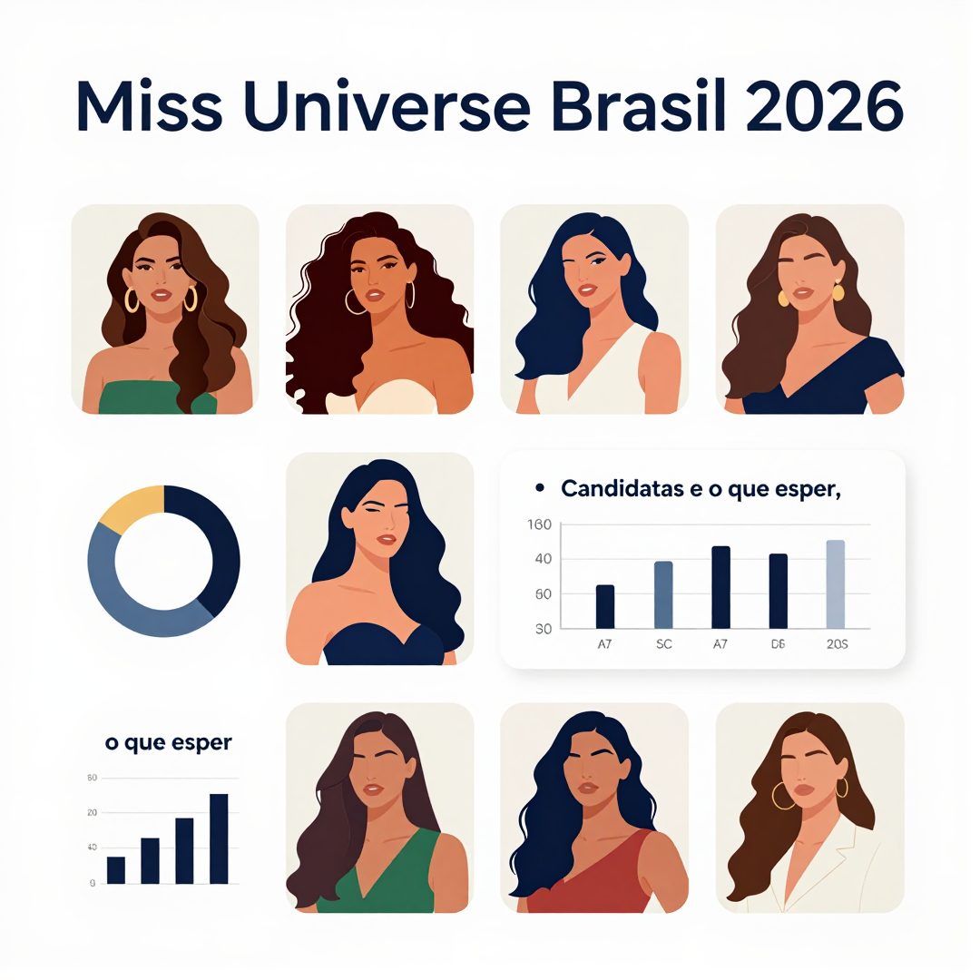 Infográfico - Miss Universe Brasil 2026: cenário, candidatas e o que esperar da grande final televisiva