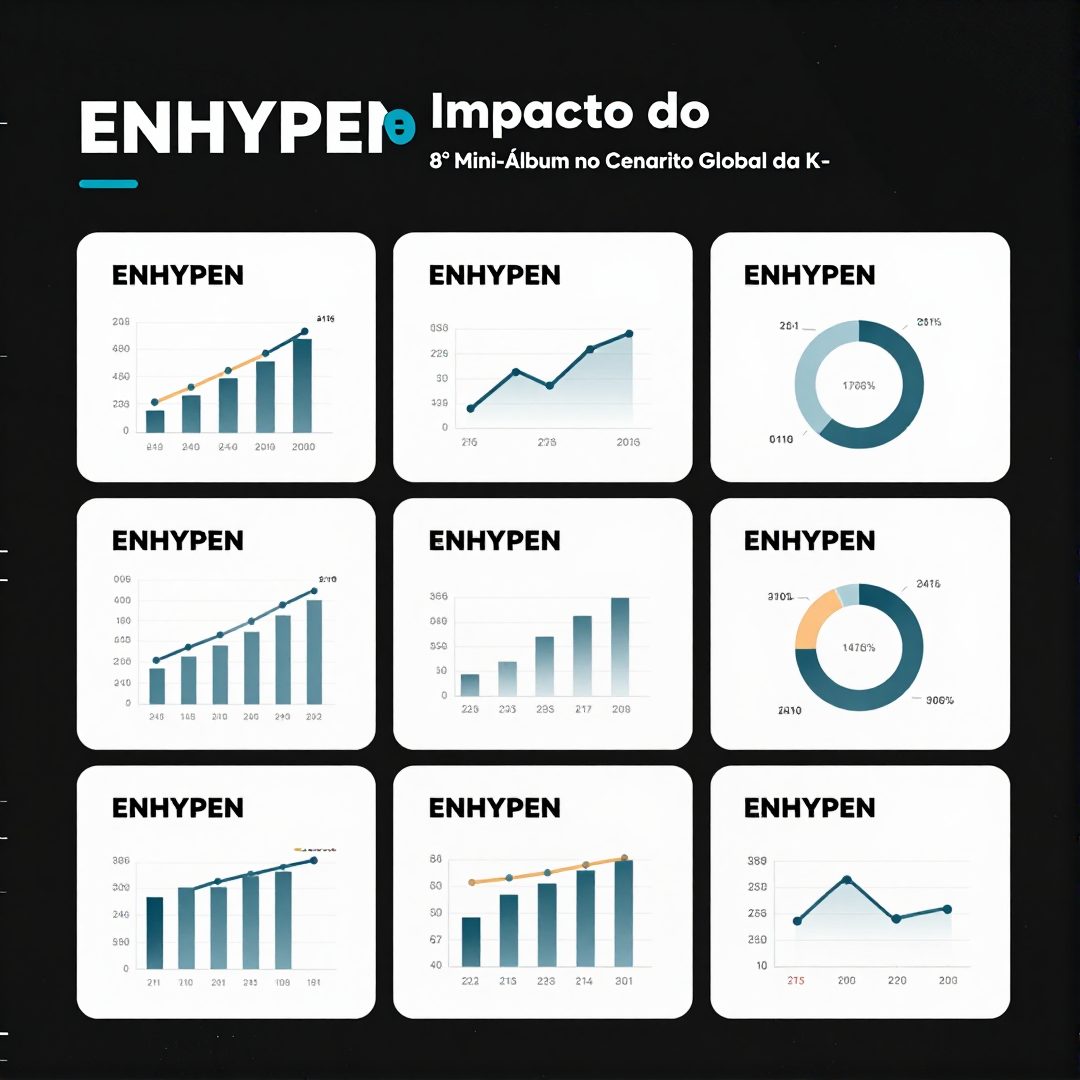Infográfico - ENHYPEN e o Impacto do 8º Mini-Álbum no Cenário Global da K-Pop