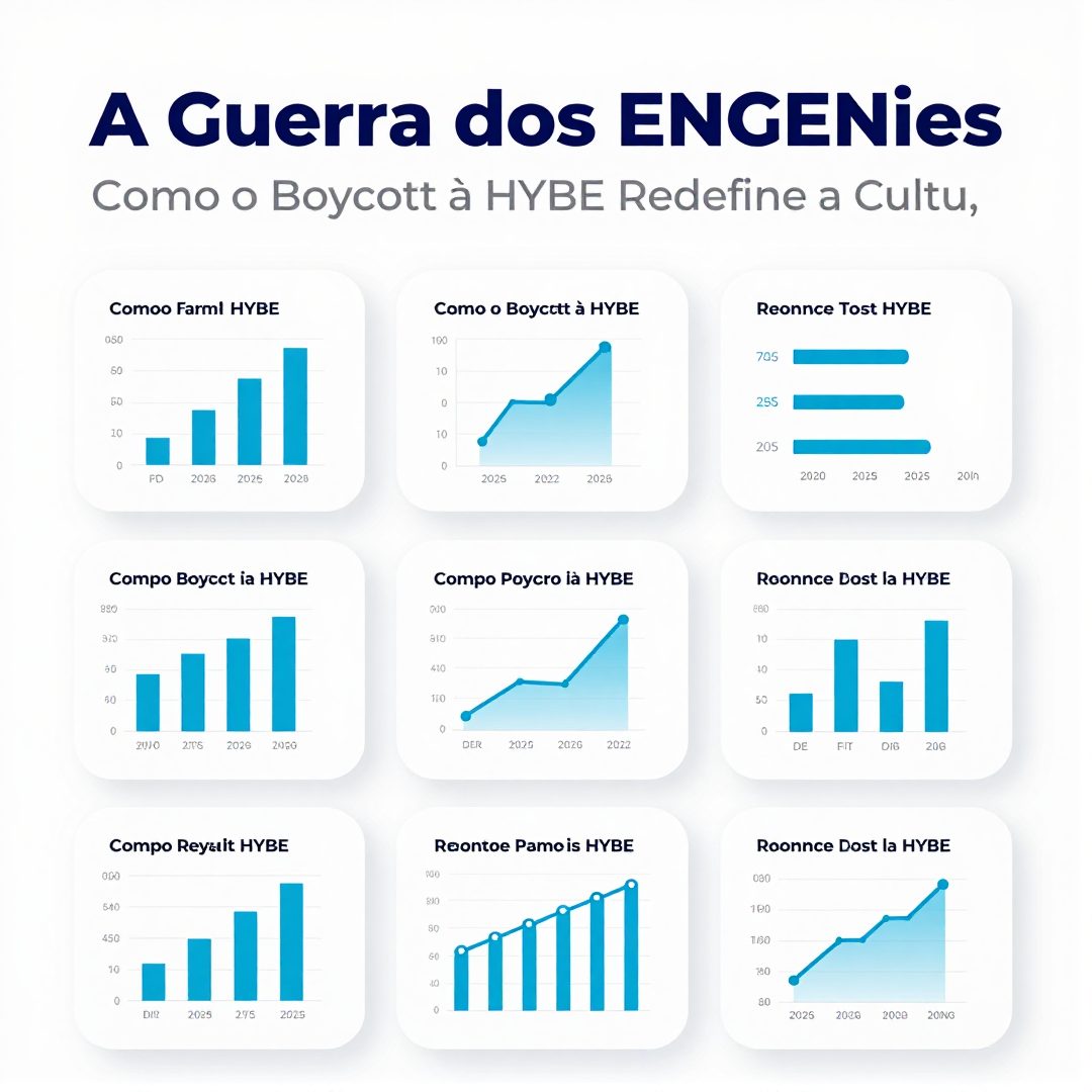 Infográfico - A Guerra dos ENGENEs: Como o Boycott à HYBE Redefine a Cultura Pop Internacional em 2024