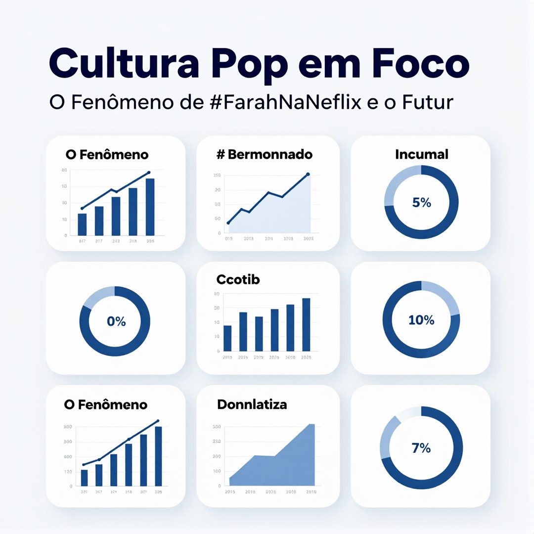 Infográfico - Cultura Pop em Foco: O Fenômeno de #FarahNaNetflix e o Futuro das Séries Brasileiras