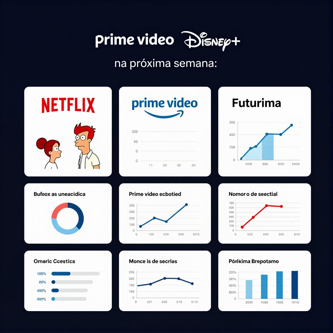 Infográfico - Netflix, Prime Video e Disney+ na próxima semana: Futurama, Star Wars e o futuro das plataformas