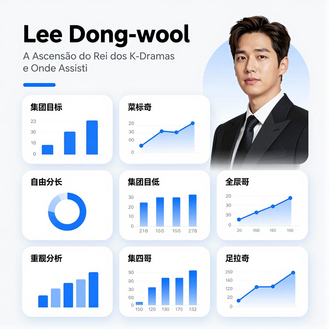 Infográfico - Lee Dong-wook: A Ascensão do Rei dos K-Dramas e Onde Assistir às Obras-Primas no Streaming