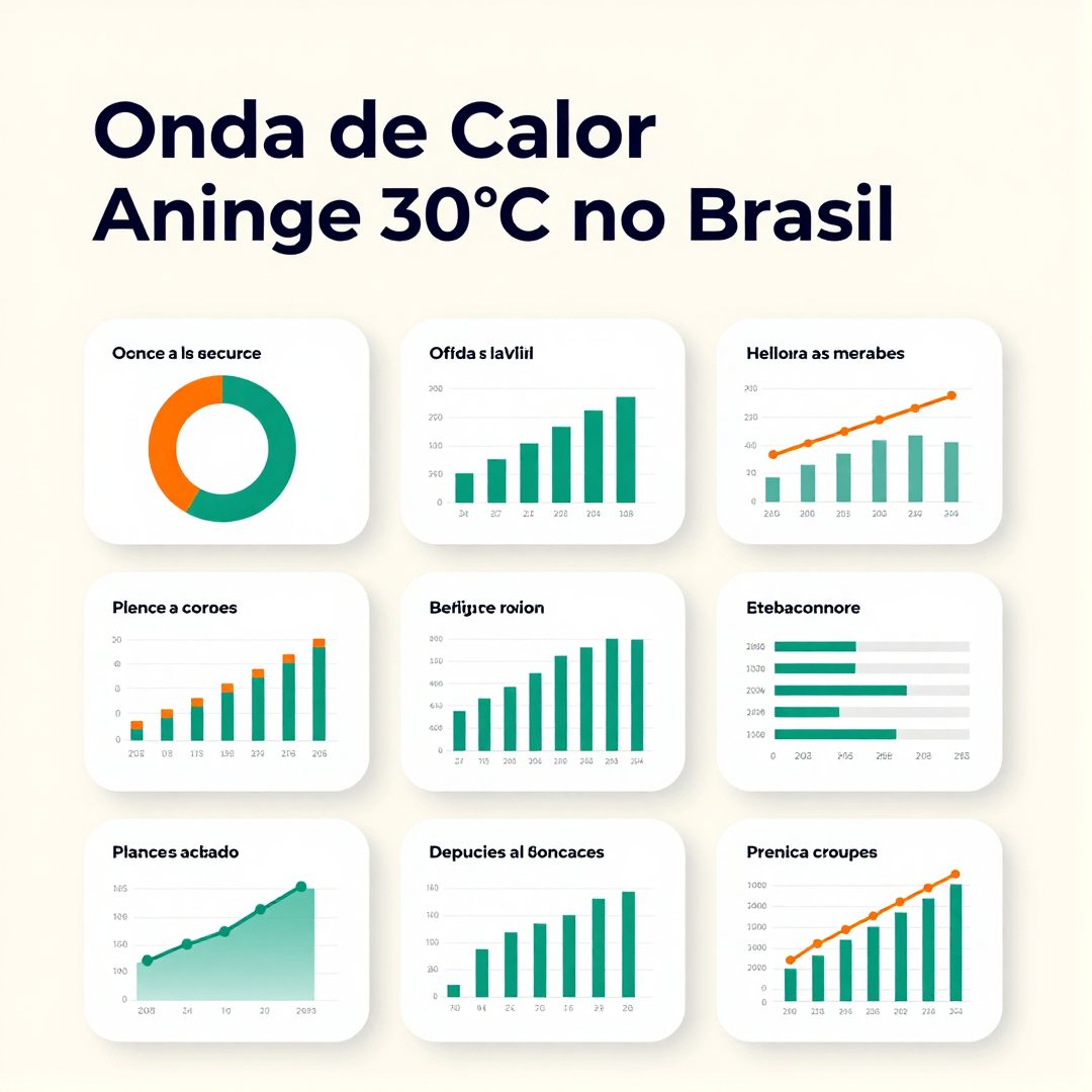 Infográfico - Onda de Calor Atinge 30°C no Brasil: Descubra as Melhores Piscinas Naturais e Restaurantes com Vista para o Mar