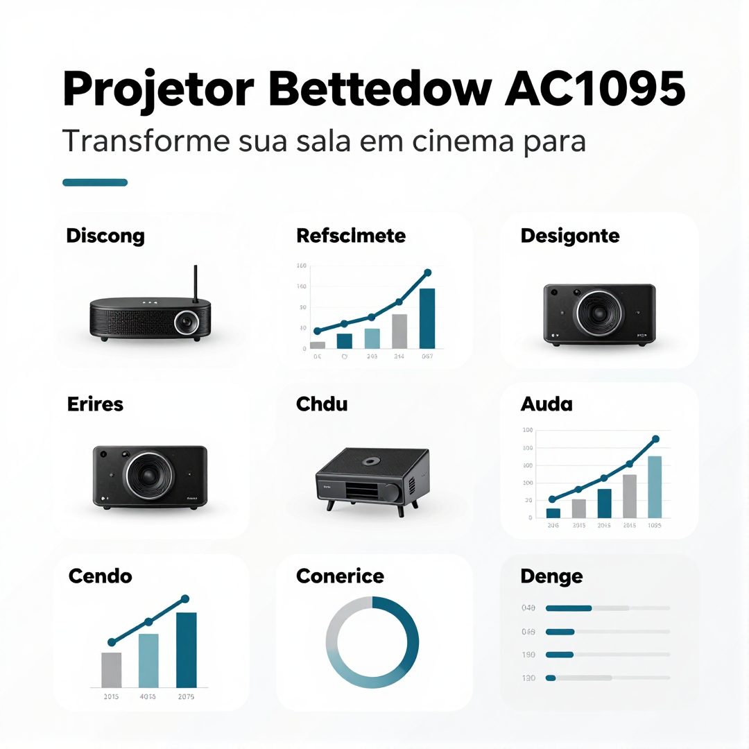 Infográfico - Projetor Bettdow AC1095: transforme sua sala em cinema para maratonar séries e filmes favoritos