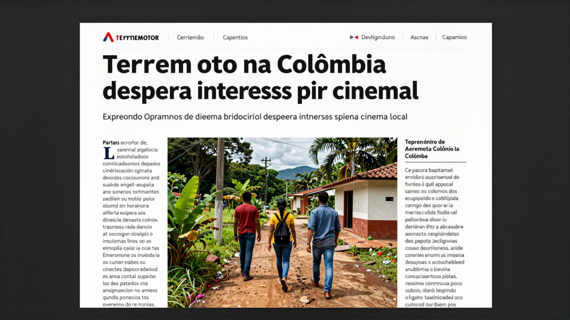 Terremoto na Colômbia desperta interesse por cinema local e os 10 filmes mais assistidos da Netflix