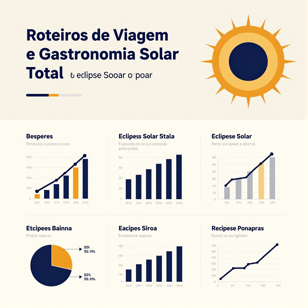 Infográfico - Roteiros de Viagem e Gastronomia para o Eclipse Solar Total no Brasil