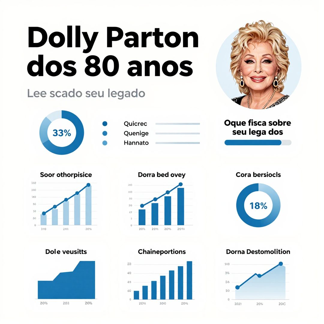Infográfico - Dolly Parton morre aos 80 anos e o que fica sobre seu legado musical e turístico global