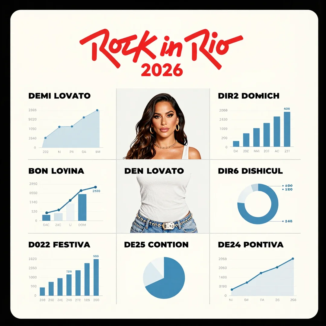 Infográfico - Rock in Rio 2026: Demi Lovato domina festival com hits e presença marcante