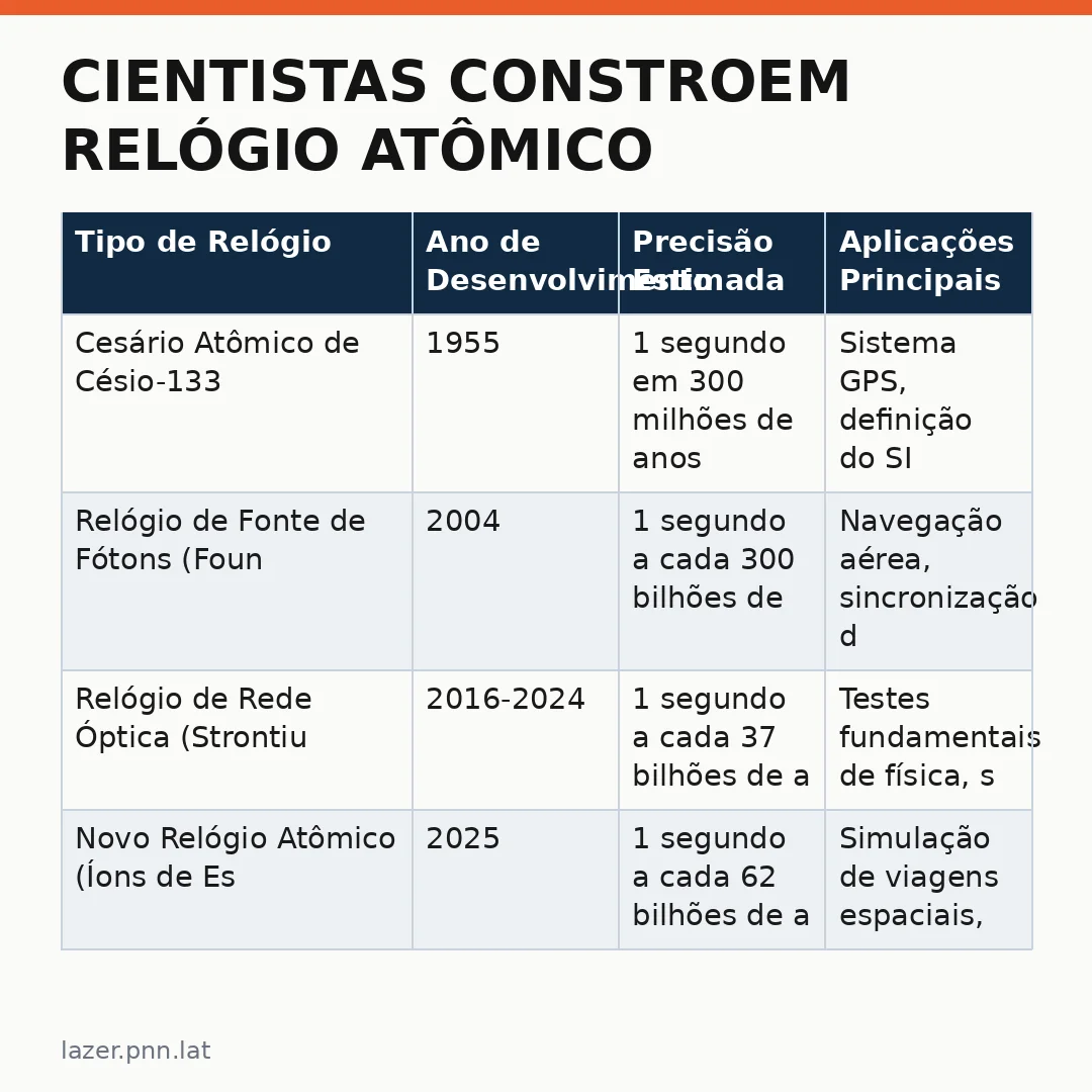 Infográfico - Cientistas constroem relógio atômico mais preciso do mundo: e o que isso muda para a ficção científica?