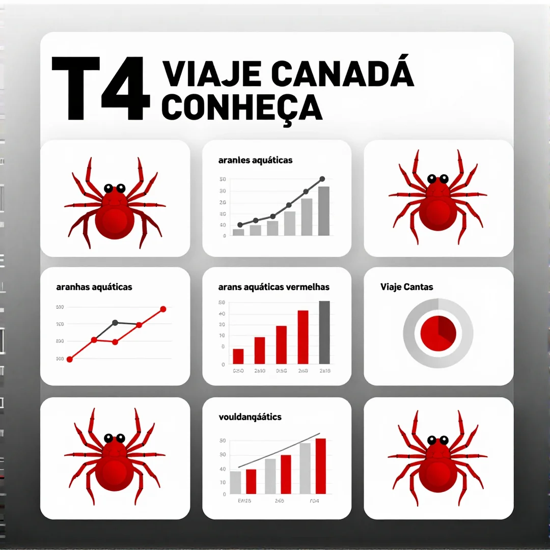Infográfico - T4 Viaje Canadá conheça: aranhas aquáticas vermelhas surpreendem mergulhadores nos lagos canadenses