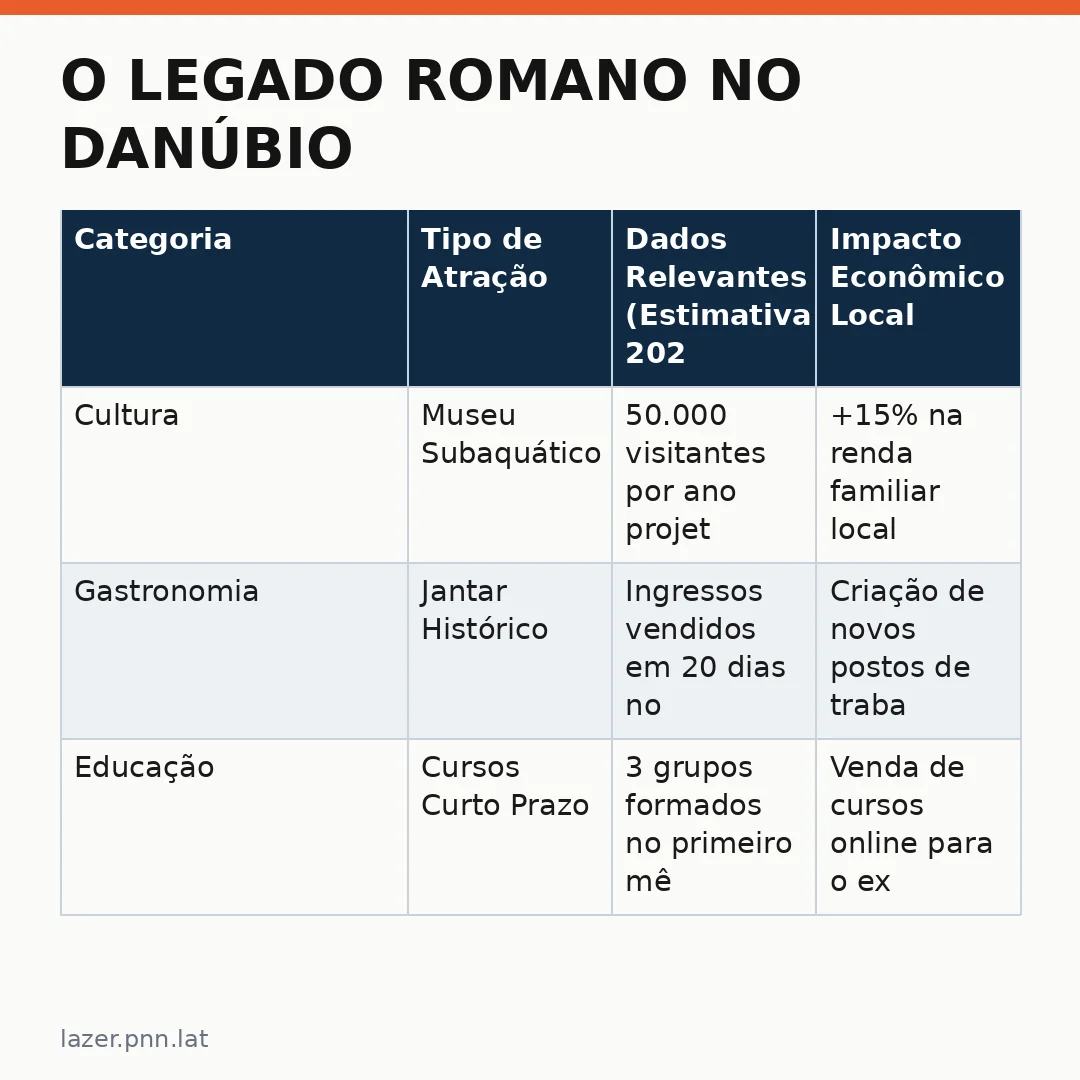 Infográfico - O Legado Romano no Danúbio: Um Tesouro que Transforma a Europa