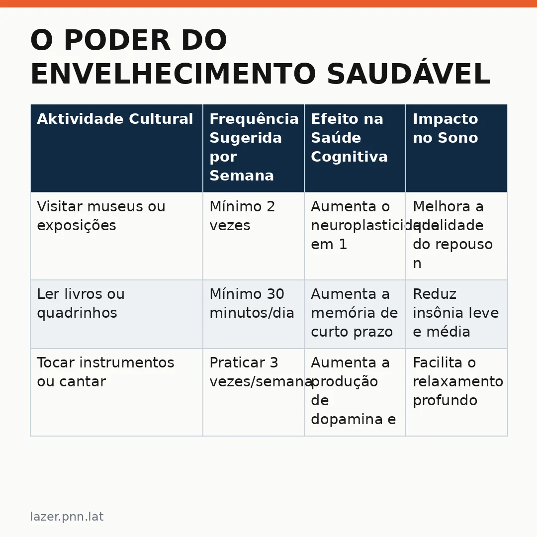 Infográfico - O Poder do Envelhecimento Saudável: Cultura, Arte e Bem-Estar