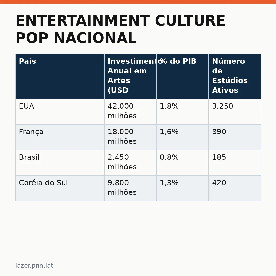 Infográfico - Entertainment Culture Pop Nacional: Como os Estados Unidos Protegem sua Potência Cultural