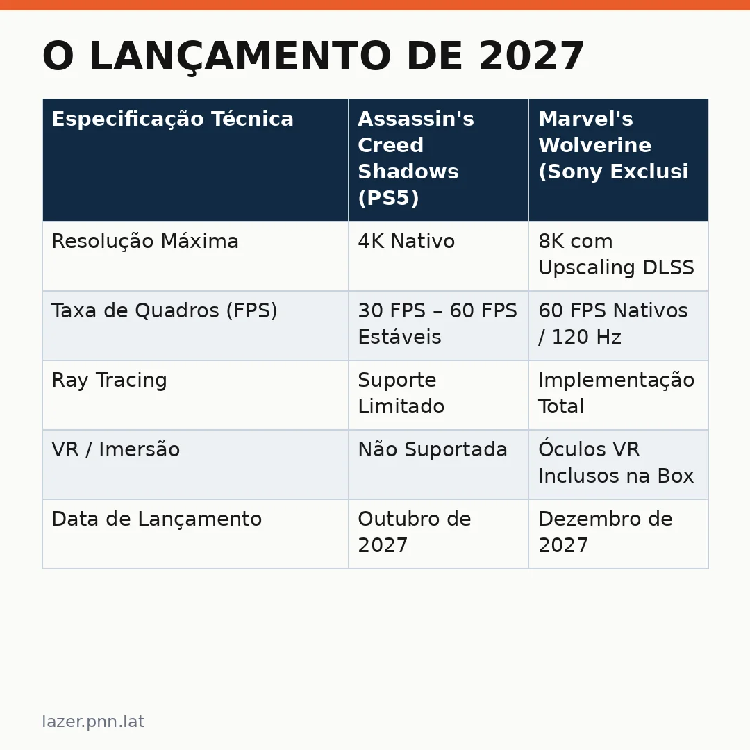Infográfico - O lançamento de 2027: um novo marco na indústria de jogos