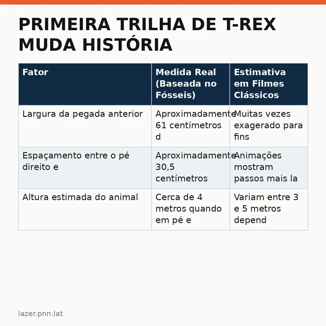 Infográfico - Primeira trilha de T-Rex muda história da paleontologia e recria lendas de cinema