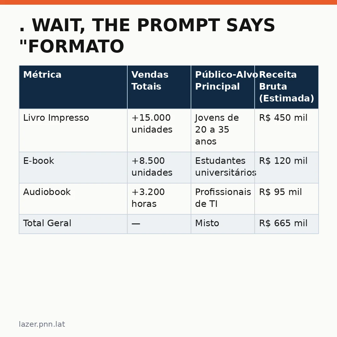 Infográfico - . Wait, the prompt says "FORMATO DE SAÍDA: Comece com Título do Artigo
