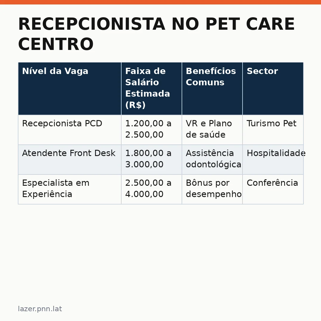 Infográfico - Recepcionista no Pet Care Centro Veterinário abre nova porta para profissionais PCD