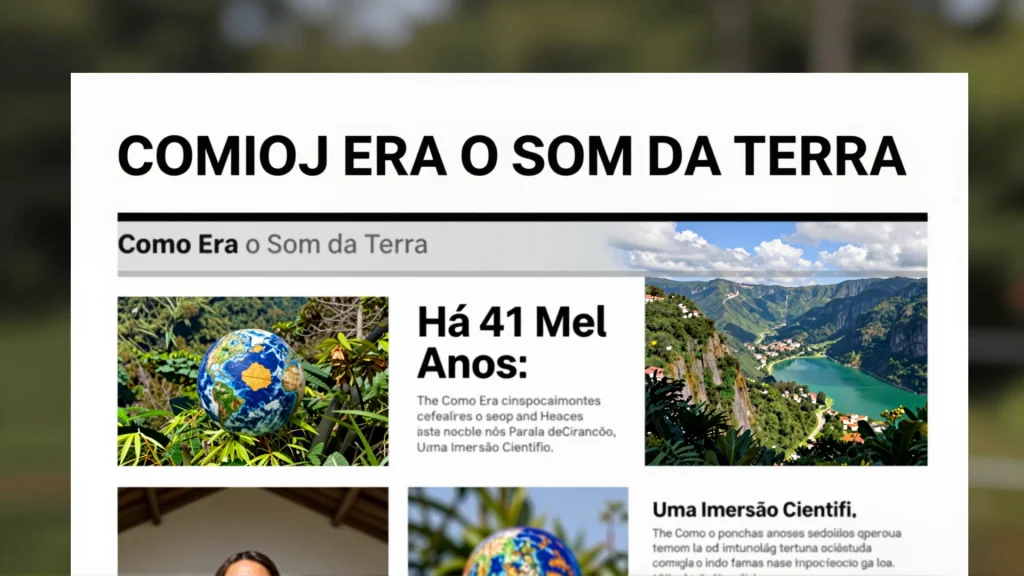 Como Era o Som da Terra H 41 Mil Anos Uma Imerso Cientfica e Sensorial