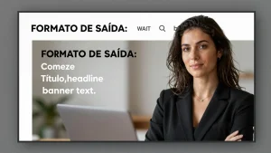 Wait the prompt says FORMATO DE SADA Comece com Ttulo do Artigo