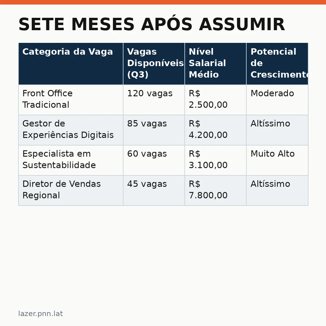 Infográfico - Sete Meses Após Assumir: O Novo Cenário de Vagas em Hotelaria Sob a Gestão de Jacqueline Conrado