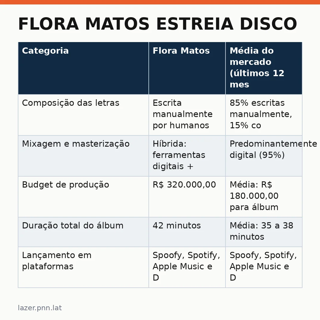 Infográfico - Flora Matos Estreia Disco: Música e Tecnologia Unem Forças