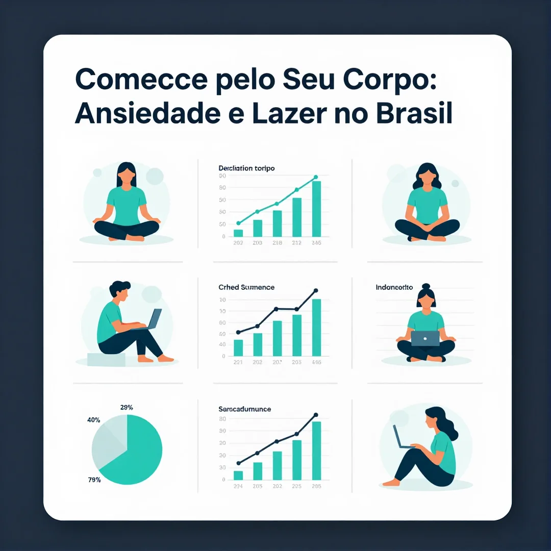 Infográfico - Comece pelo Seu Corpo: Ansiedade e Lazer no Brasil
