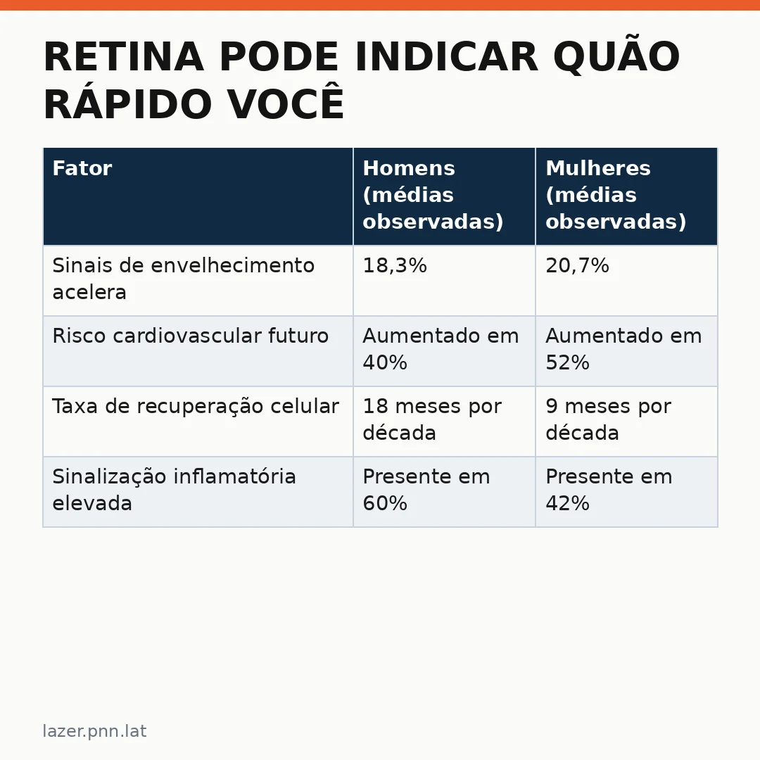 Infográfico - Retina pode indicar quão rápido você está envelhecendo: o que a ciência revela e como isso impacta seu estilo de vida
