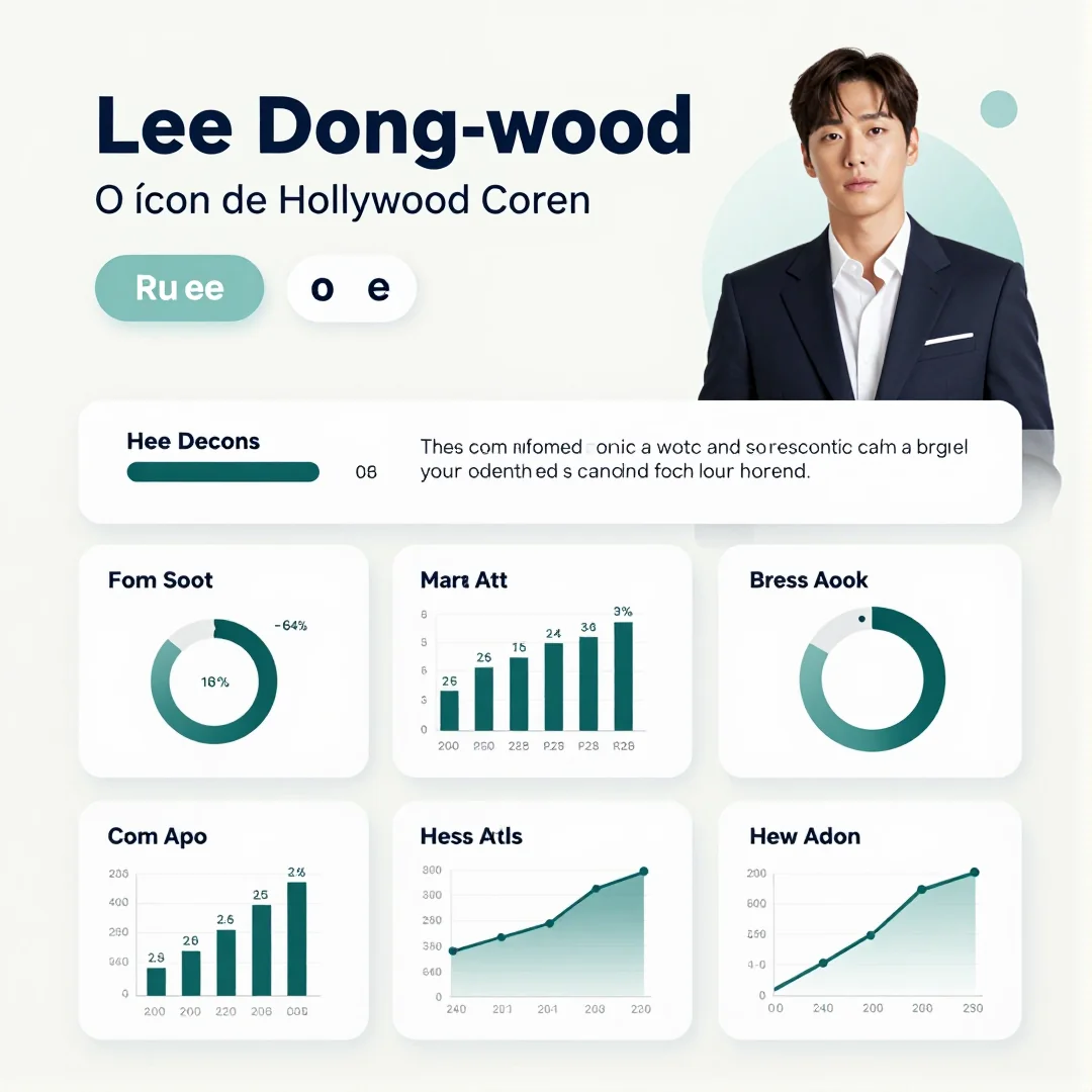 Infográfico - Lee Dong-wook: O ícone de Hollywood Coreano que redefine o entretenimento na era do streaming