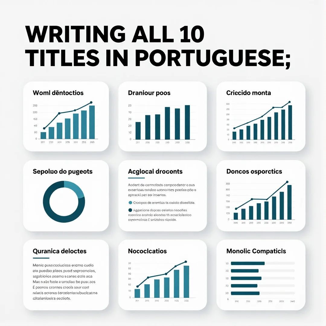 Infográfico - Writing all 10 titles in Portuguese, under 20 words each: