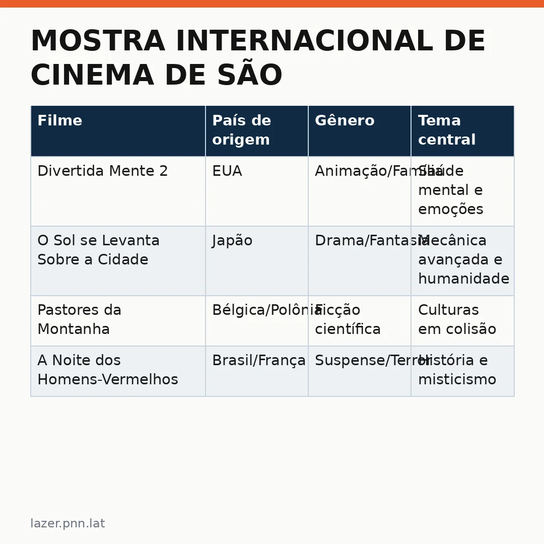 Infográfico - Mostra Internacional de Cinema de São Paulo completa 50 anos: um legado cultural que transformou o entretenimento no Bra