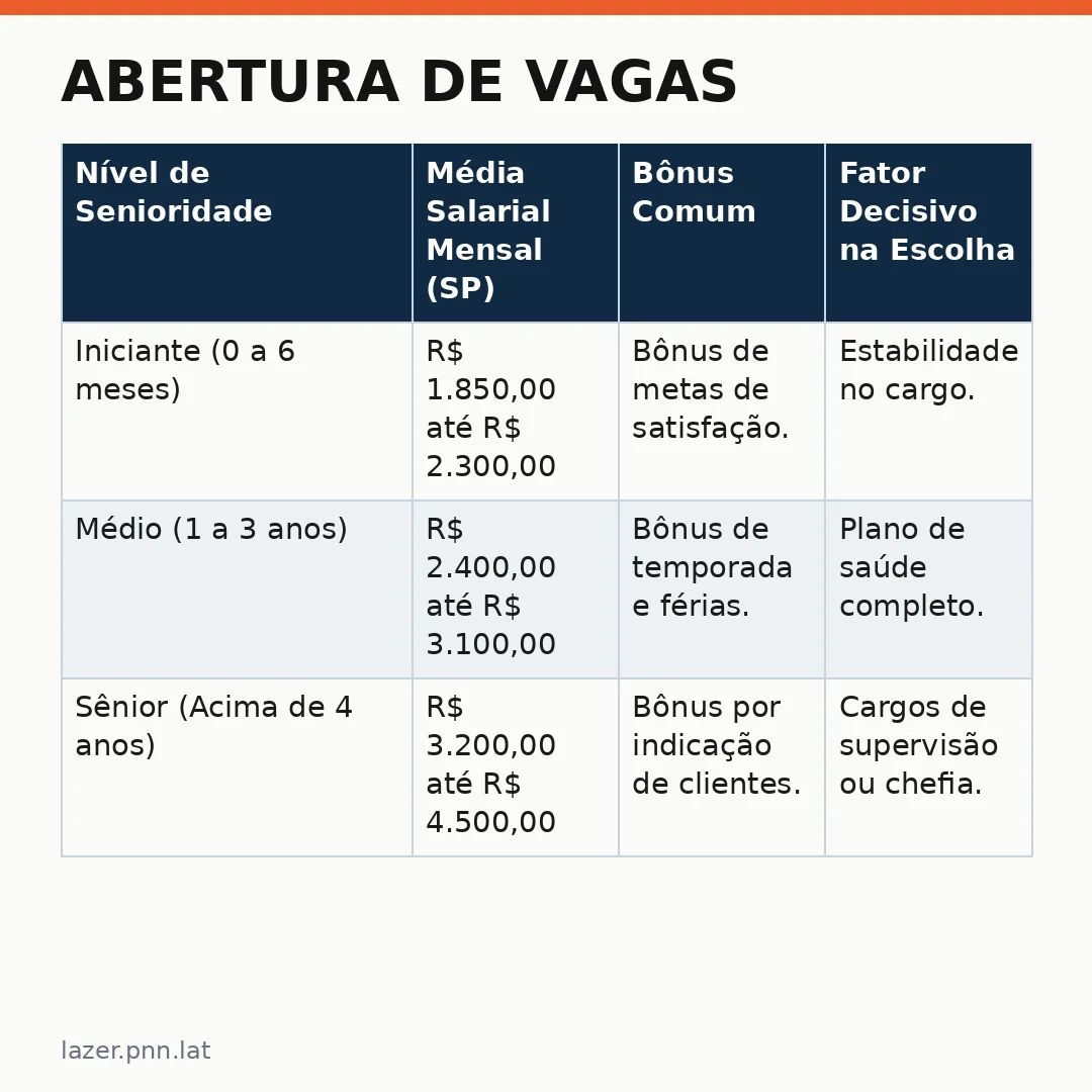 Infográfico - Abertura de Vagas: Oportunidades para Recepcionistas em São Paulo