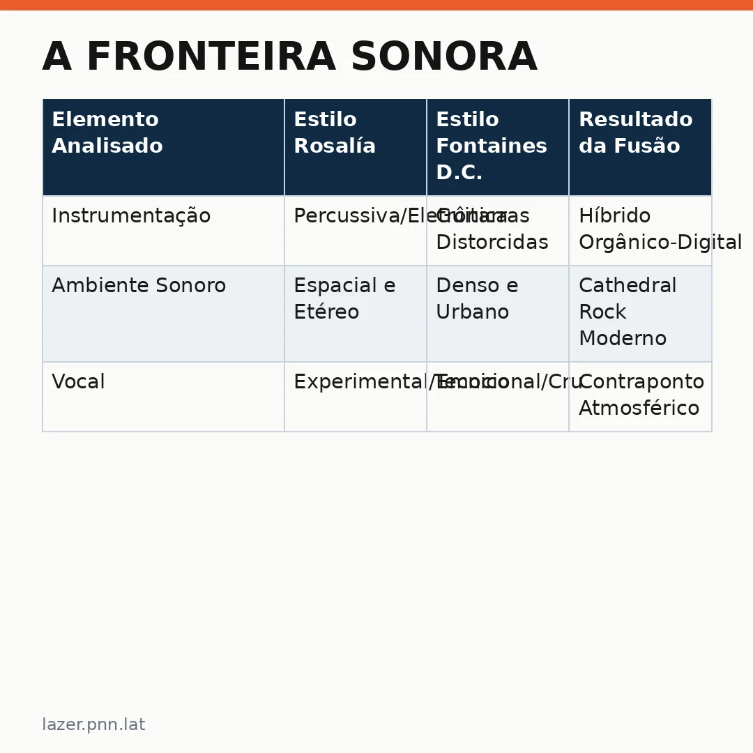 Infográfico - A Fronteira Sonora: Uma Análise da Colaboração Musical Rosalía Fontaines