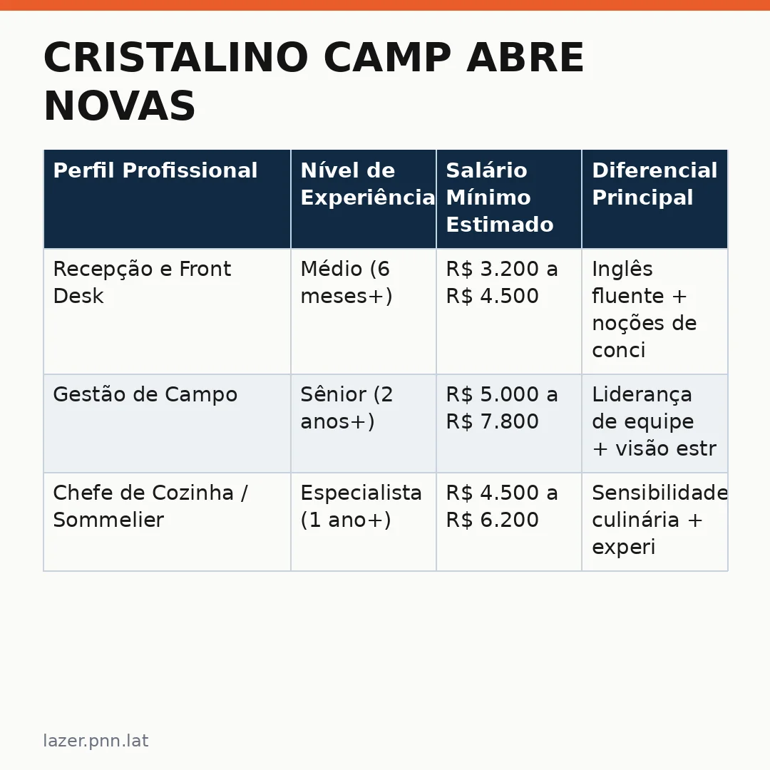 Infográfico - Cristalino Camp abre novas oportunidades de emprego na Amazônia e redefine o turismo de luxo