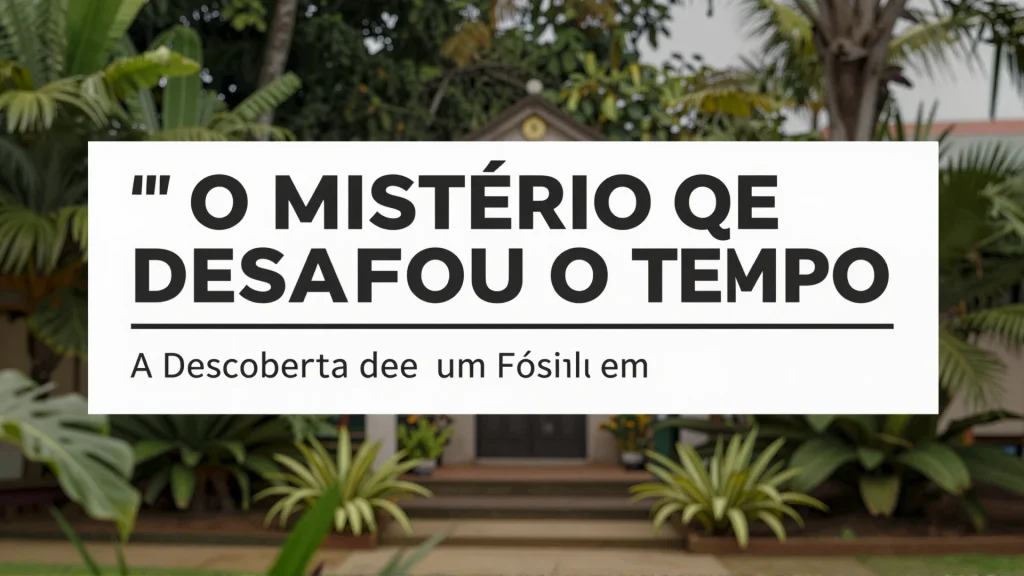 O Mistrio que Desafiou o Tempo A Descoberta de um Fsil em uma Esfinge Egpcia