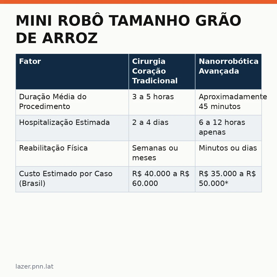 Infográfico - Mini Robô Tamanho Grão de Arroz: Quando a Ficção Científica Vira Medicina Real